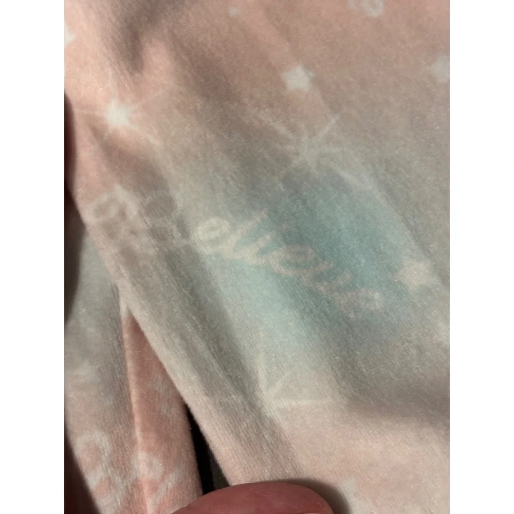 Wonder Nation Girls Fleece Pajama Pants Pink Blue Tie Dye Believe Stars XS 4-5